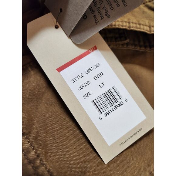 Levi's Men's Large Tall Hooded Military Jacket – Washed Cotton, Sherpa Lined - Picture 4 of 11